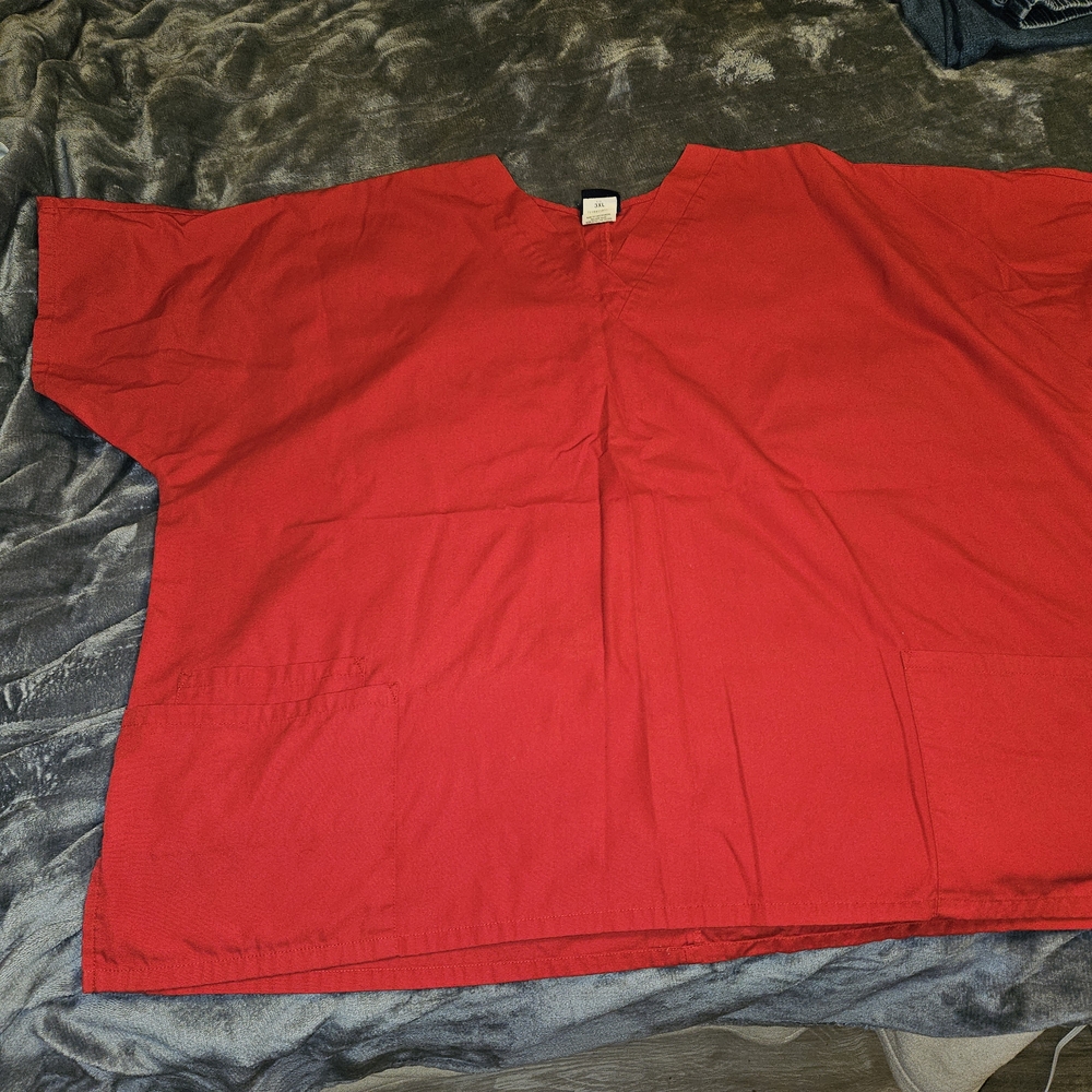 Women's Red V-Neck Top